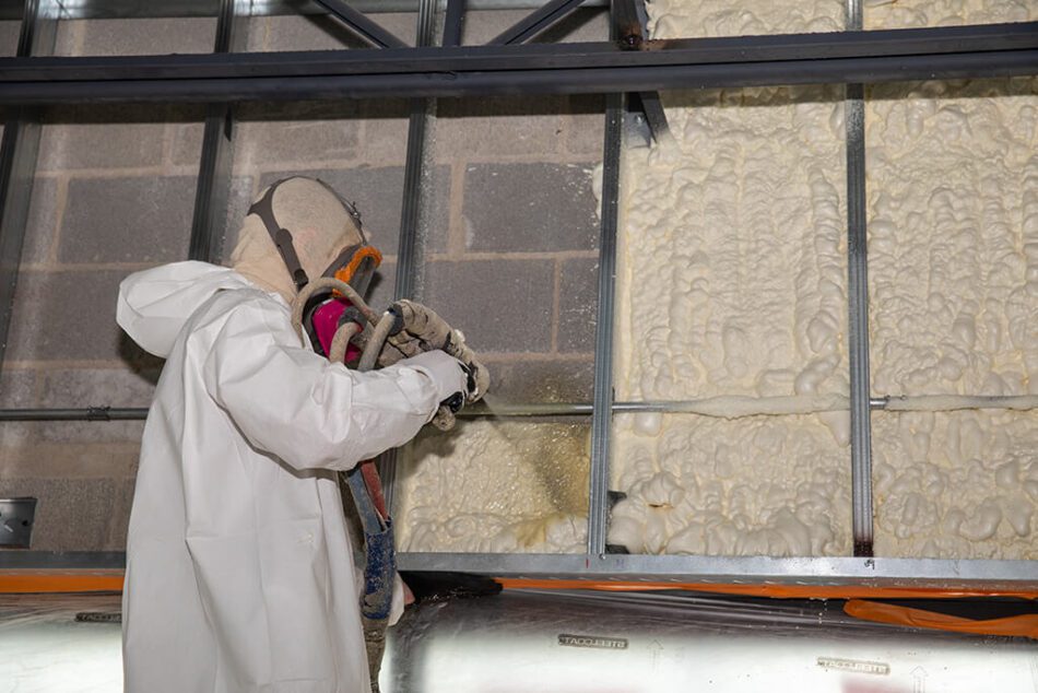 Koala Insulation installing spray foam insulation